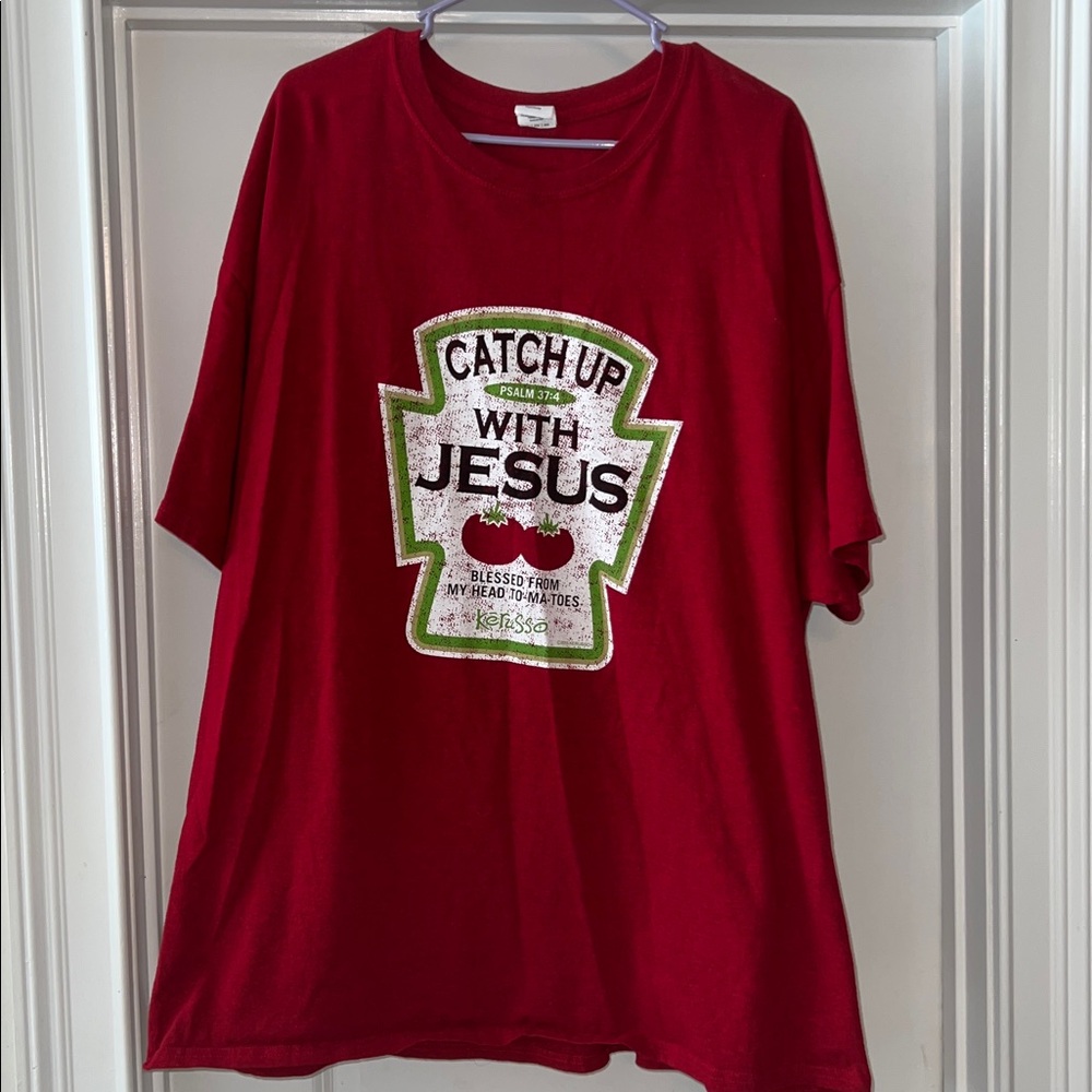 3XL Russ Red 'Catch Up with Jesus' T-Shirt
